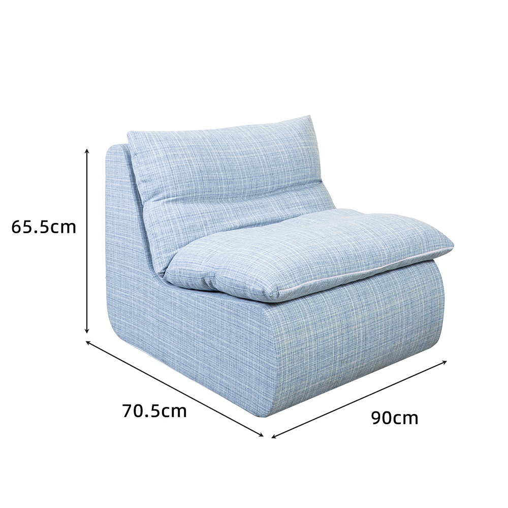 Blue single sofa with removable sponge padding Blue single sofa with removable sponge padding