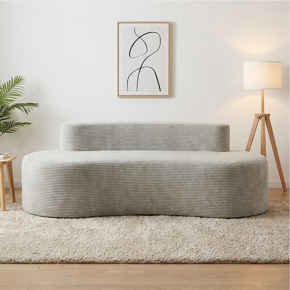 Gray double sofa